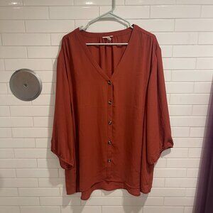 Maurices Blouse -- Burnt Orange 4X